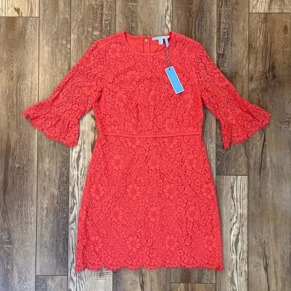 Draper James Lace Rosslyn Dress Lollipop Red NWT 12